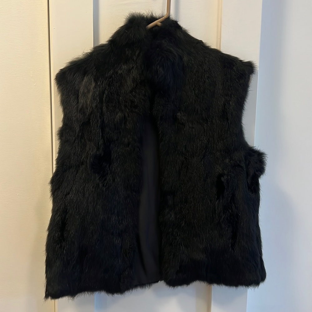 Adrienne Landau 100% Rabbit Fur Vest